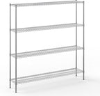 Regal Altair 14" Deep x 72" Wide x 74" Height Wire Shelving Kit | 4-Tier | NSF Commercial Storage Rack Unit