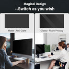 Mao Yeye [2 Pack] 27 Inch Computer Privacy Screen for 16:9 Aspect Ratio Widescreen Monitor, Eye Protection Anti Glare Blue Light Computer Monitor Privacy Filter, Removable 27 in Protector Film