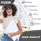 3 Ring Binder 0.5 Inch, PANDRI 6 Pack Binder Fits Letter Size 8.5'' x 11'' Paper, Versatile Binders for Office Home School, 2 Pockets, White