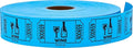 Tacticai 1000 Raffle Tickets, Wine, Blue, Single Roll, Ticket for Events, Entry, Reward, Fundraiser & Prizes