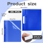 Maitys 25 Pack Durable Clear Report Covers with Rotary Clip 11 x 9 in Letter Size Presentation Folders Transparent Front Cover Portfolio Folder Resume Folder Interview Report Folders (Multicolor)