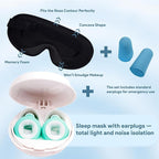 Silicone Ear Plugs for Sleeping – 27 dB Noise Reduction, Reusable Soft Earplugs for Side Sleepers + Bonus 3D Blackout Sleep Mask for Travel, Snoring & Migraine Relief
