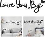 Large Love You Bye Wood Sign Home Decor,Above Door Topper Decoration,Boho Decor for Window Wall Express Love and Warm for Your Family Lovers,Wall Art Gift Hallway Entryway Decorations for House Office