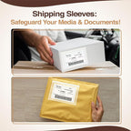 7x10 Shipping Label Sleeves 300 Pack- Strong Adhesive Back for Secure Packing List Envelopes, Protects Documents, Packing Sleeves for Mailing and Packaging -WaterProof and Durable