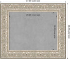 Amanti Art Silver Framed Magnetic Board 23x27 Small Vision Board for use with Magnets, 100% Metal Sheet to Display Items as Office Decor or for Home Organization in mudroom, Kitchen or Kids Room