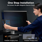 OMOTON Magnetic Computer Privacy Screen for 27 Inch 16:9 Aspect Ratio Computer Monitor, Hanging Removable Privacy Eye Protection Anti Glare Blue Light Shield Filter, Anti-Spy Protector