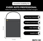 MICRO TEC Repair Order/Work Ticket Holders – Heavy-Duty Vinyl Sleeves with Black Handle – 11" x 13" for Automotive Repair Orders, Job Tickets, Documents – Pack of 25 – Solid Black
