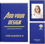 Vebermo Custom A5 Personalized Notebook with Your Logo Text PU Leather Customizable Notebook Daily Journals For Writeing-200 Lined Pages(Blue)