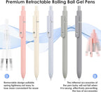 Donyang Gel Pens, 5pcs 0.5mm Cute Black Ink Fine Point Pens With Smooth Writing, Quick Dry Pens For Journaling Note Taking, Teacher Work Desk Accessories Office Supplies for Men Women