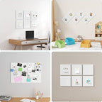 Baysola Large Cork Boards for Walls – 36" x 24" Self Adhesive Felt Wall Tiles, Ideal for Office Black Bulletin Board, Easy to Install Pin Board Photo Board