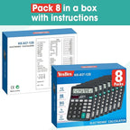 8 Pack Calculator Bulk, 12 Digits Calculators Desktop with Large LCD Display and Sensitive Butto, Solar and Battery Dual Power, Desk Calculator for Office, School, Home