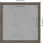 Amanti Art Grey Framed Magnetic Board 22x22 Medium Vision Board for use with Magnets, 100% Metal Sheet to Display Items as Office Decor or for Home Organization in mudroom, Kitchen or Kids Room