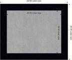 Amanti Art Black Framed Magnetic Board 20x24 Small Vision Board for use with Magnets, 100% Metal Sheet to Display Items as Office Decor or for Home Organization in mudroom, Kitchen or Kids Room