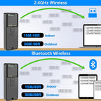 Mini Portable 1D Wireless Barcode Scanner, Bluetooth and 2.4Ghz and USB All in one Laser Barcode Scanner Wireless for Store, Warehouse POS, Computer, Tablet, iPad, iPhone,iOS, Android