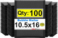 iMBAPrice 10.5x16 Inch Black Poly Bubble Mailers #5, 100-Pack Large Padded Envelopes, Self-Seal Polybubble Bags for Shipping, Mailing & Packaging