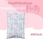 Pretty Package Store 6x9 Designer Poly Mailer 100 Pack Heavy Duty Waterproof Self Seal Shipping Bags for Small Business Large Mailing Envelopes Bulk Tear Resistant Packaging Cowgirl Boots Western