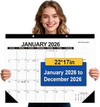 COMIX 2026 Large Desk Calendar -12 Months 22" x 17" Wall Calendar from Jan 2026 to Dec 2026, Large Monthly Planner with Holiday for Home, School, or Office Organization