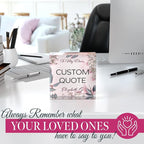 Custom Acrylic Sign Personalized, Custom Desk Name Plate, 18 Styles, (4"x4"), With Gift Box, USA Made by Acryluxe. (Glowing)