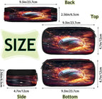 Pardick Pencil Case，Baseball Fire Big Capacity Pencil Pouch Coin Pouch Stationery Organizer For Teen School