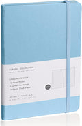 EMOMAS Lined Journal Notebook – Hardcover Notebook for Men & Women – Journals for Writing, Work, School, Home & Daily Notes, 160 Pages – Medium A5, 5.7"x8", 100 gsm Thick Paper (Sky Blue)