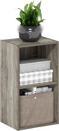 Furinno PASIR Book Shelf, 2-Tier Modern Bookshelf, Open Shelves Bookcase 9 x 12 x 21, for Living Room, Bedroom, Home Office, French Oak