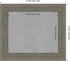 Amanti Art Grey Framed Magnetic Board 27x31 Medium Vision Board for use with Magnets, 100% Metal Sheet to Display Items as Office Decor or for Home Organization in mudroom, Kitchen or Kids Room