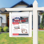 9.1" x 11.6" Outdoor Take One Brochure Holder Waterproof Wall Mount Literature Permit Box with Lid Screws Clear Acrylic Document Holder Fits Letter Size A4 Flyers Booklets Pamphlets (TAKE ONE WHITE)