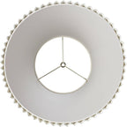 10" Top x 17" Bottom x 14 1/2" High x 14 3/4" Slant Lamp Shade Replacement Large Ivory White Bell Round Traditional Pleated Spider Harp Finial - Springcrest