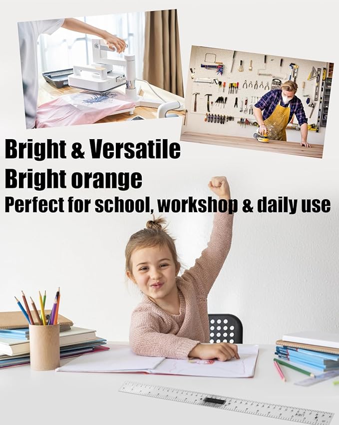 39in Yellow Plastic Meter Stick with Handle, Detachable Sectional Ruler for Teachers Classroom Math Measuring Tools, Durable Teaching Ruler for Whiteboard Chalkboard Office