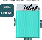 Metronic Bubble Mailers 8.5x12 500 Pack Teal Usable Size 8.5x11 Waterproof Thick Padded Envelopes Mailing Bubble Padded for Packaging, Makeup, Mailing, Shipping, Small Items Supplies