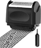 Identity Theft Protection Roller Stamp, 1 Refill Ink - Confidential Roller Stamp for Identity Protection & Security Stamps- Blocking Out Privacy Information and Guard Your Address and ID