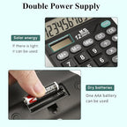M&G Desk Calculator 12 Digit Office Calculators with Large LCD Display, Dual Solar Power and Battery, Recessed Big Button Calculator for Office Home (Black)