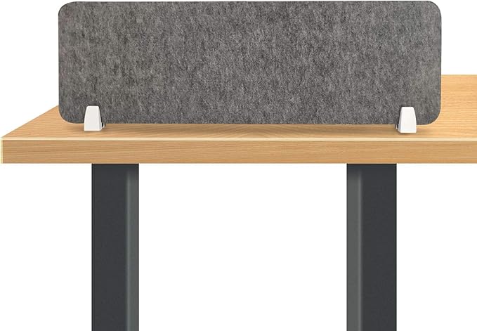 MYOYAY 40''x12'' Privacy Panel Clamp-on Acoustic Desk Divider Freestanding Sound Absorbing Cubicle Desk Divider Removable Acoustic Partitions with 2 Clips for Offices, Braries, Classrooms, Library
