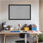 Amanti Art Black Framed Magnetic Board 18x26 Medium Vision Board for use with Magnets, 100% Metal Sheet to Display Items as Office Decor or for Home Organization in mudroom, Kitchen or Kids Room