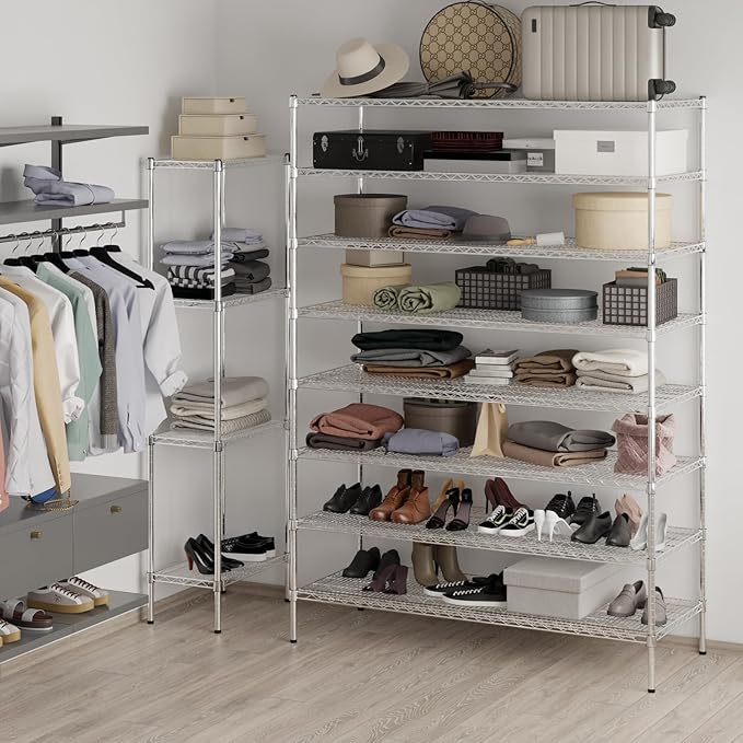 Regal Altair 24" Deep x 60" Wide x 86" Height Wire Shelving Kit | 8-Tier | NSF Commercial Storage Rack Unit