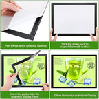32 Pieces 8 x 11.5 Inch Magnetic Sign Holder Magnetic Display Frame Self Adhesive Display Frame Magnetic Double Sided Picture Frames A4 Notice Window Sign Holder for Refrigerator Office Door Glass
