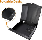 HUA JIE A4 Storage File Boxes Plastic Archives Cases with Clip, PVC File Folder Organizer Document Storage Filing Box for office,32.5×6.5×24 cm, Black(Pack of 6)