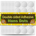 Piteno® 150Pcs Double Sided Adhesive Dots, 1.2" Clear Removable Sticky Adhesive Mounting Putty, Waterproof No Trace Dots Adhesive Putty for Poster Picture Festival Decoration Museum (30mm)