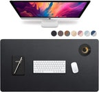 Vine Creations Leather Desk Mat Large 44" x 22", Desk Protector Mat, PU Leather Desk Pad, Large Mouse Pad, Desk Blotter, Desk Pads on Top of Desks, Desk Matt for Desktop, Office Desk Mat (Black)