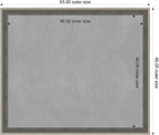 Amanti Art Grey Framed Magnetic Board 45x53 Oversize Vision Board for use with Magnets, 100% Metal Sheet to Display Items as Office Decor or for Home Organization in mudroom, Kitchen or Kids Room