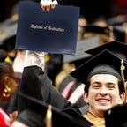GraduationMall 11"x14" Imprinted Padded Diploma Cover Certificate Holder Navy