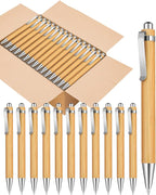 lyforx Bamboo Pens Bulk Wooden Bamboo Pens Engraving Wooden Ballpoint Pen Customizable Gift Pen Bulk 50pcs