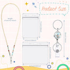 Teacher Lanyard with ID Holder Cute Wooden Beaded Lanyards for ID Badge Holders Retractable Badge Reel Keys Eyeglass Chains for Women