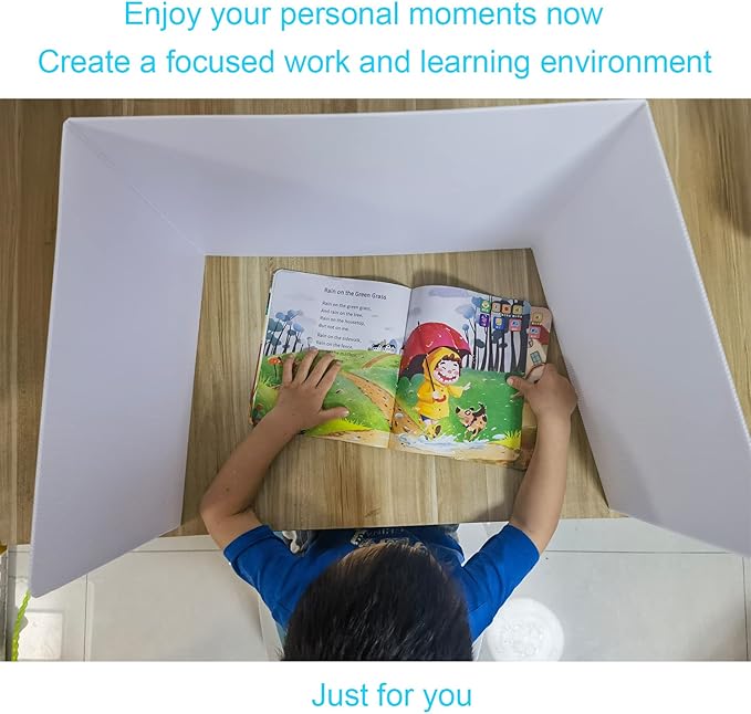 24 Pack Privacy Shields for Student Desks, Privacy folders for Student Testing Desk dividers- Includes Extra Labels