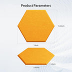 Amantech 12 Pack Acoustic Panels Self Adhesive Sound Proof Foam, High Density Sound Acoustic Foam Panel, 12X10.23X0.4 Inch Hexagon Wall Panels in Home, Office, Reccording Room, Studio(Orange)
