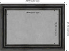 Amanti Art Black Framed Magnetic Board 21x29 Medium Vision Board for use with Magnets, 100% Metal Sheet to Display Items as Office Decor or for Home Organization in mudroom, Kitchen or Kids Room
