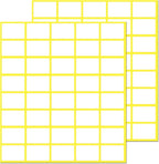 1000 Pack, 0.5" x 0.75" - White Labels Stickers for Writing, Price Stickers