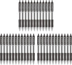 Lekreo Classic Retractable Gel Roller Pens, 0.7mm Fine Point Black Ink (Black - 36 Packs)