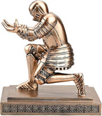 HDMbigmi Knight Pen Holder Pen Stand Desk Organizers and Accessories Resin Pencil Holder as Gift with a Fancy Pen for Office and Home Desk Organizer (Bronze)