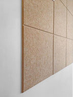 DECORITA Felt Wall Tiles | Large Cork Board Alternative | Aesthetic Felt Bulletin Board for Office, Home & Classroom | Large Cork Boards for Walls Pinboard (12-Pack) | Suntan